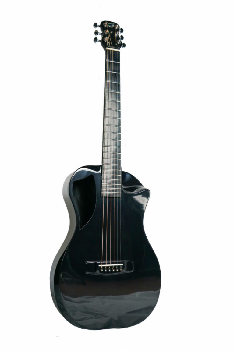 Gloss Black Carbon Travel Guitar OF660 Journey Instruments