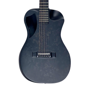 HOLIDAY SPECIAL! Black Sleet Matte Carbon Travel Guitar- OF660U1M